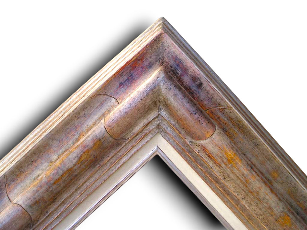 Milos 130 Patiné blanc usé angles argent usé