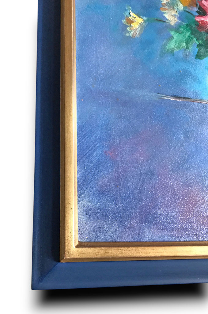 Mickey Bleu pierre filet or