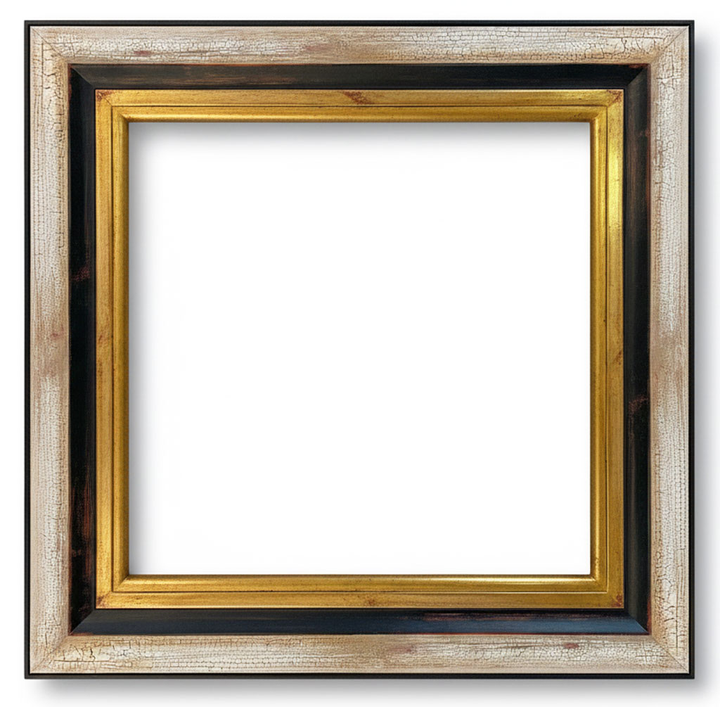 Cephalonia Or noir craquelé blanc