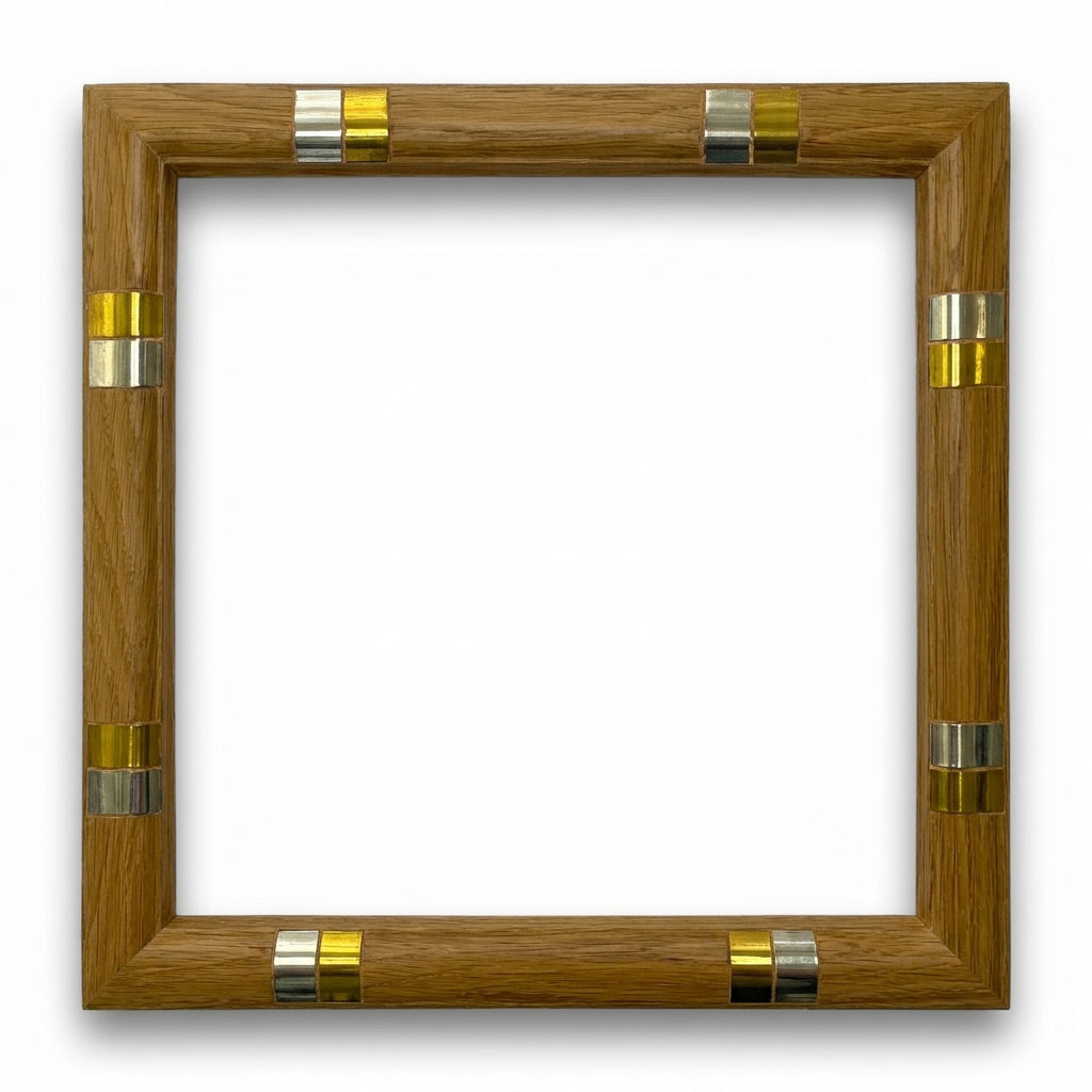 Aphro L : 30 mm / H : 25 mm Chêne double bagues or fin or blanc